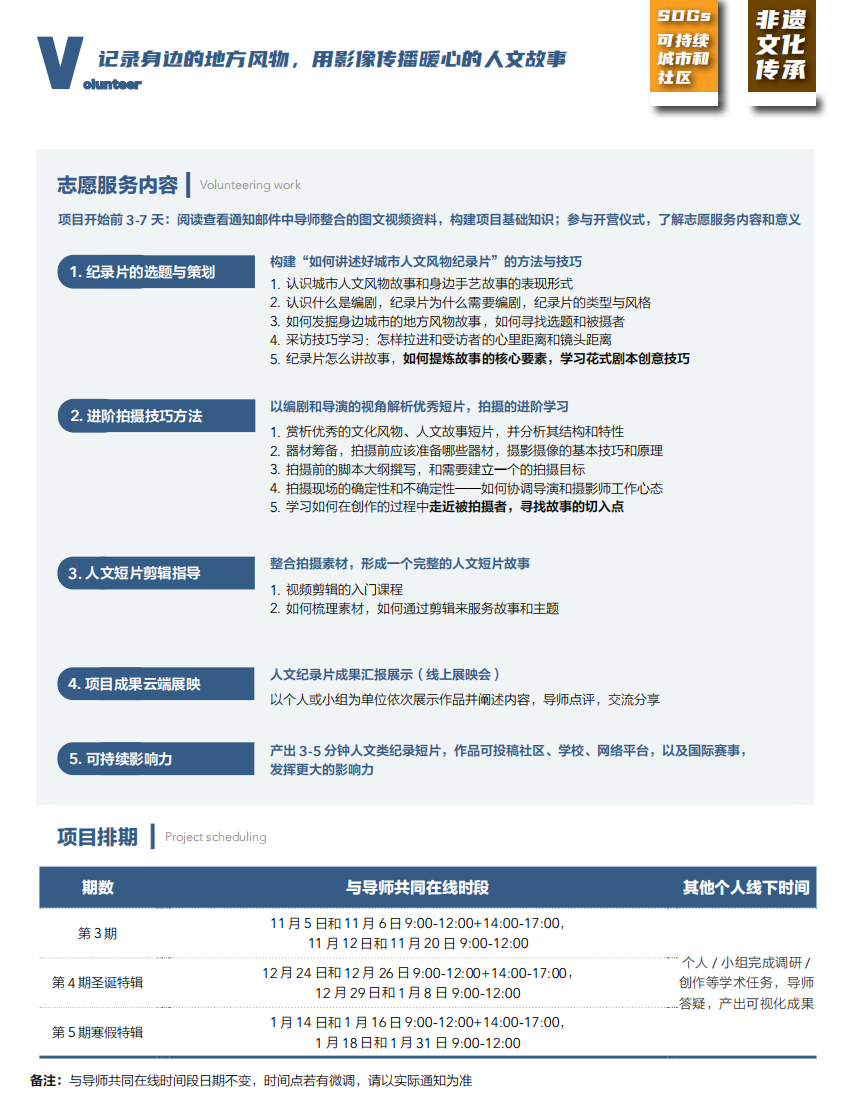 人文影像日程